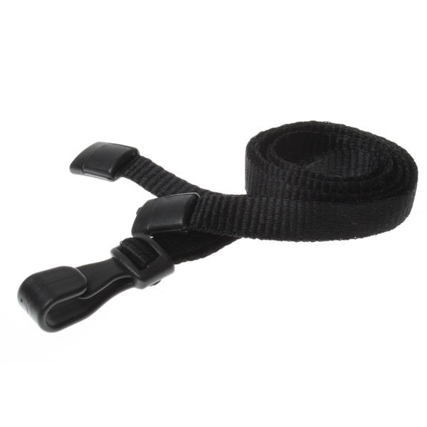 Bilde av Black lanyard / Keyhanger 10 mm with plastic J clip - 100% polyester. 60270541 (DE,SE,NO,FI,RO,PL)